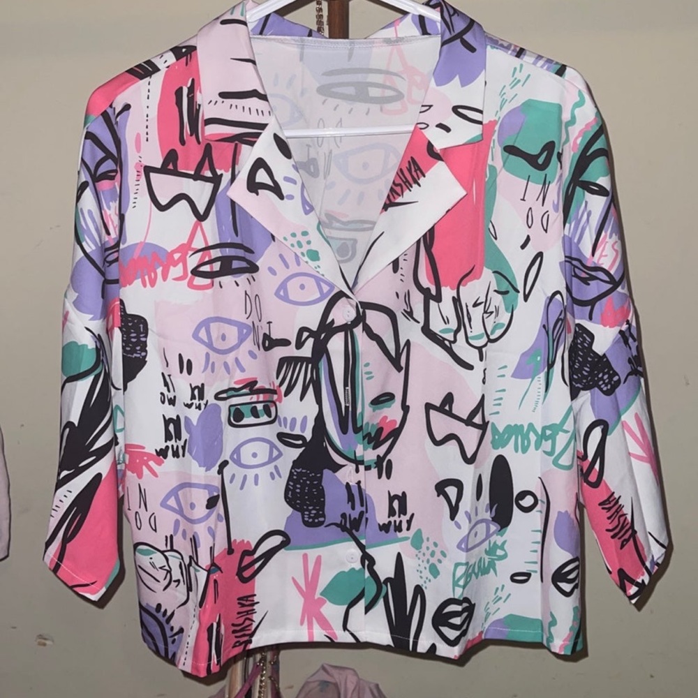 Cropped graphic t shirt